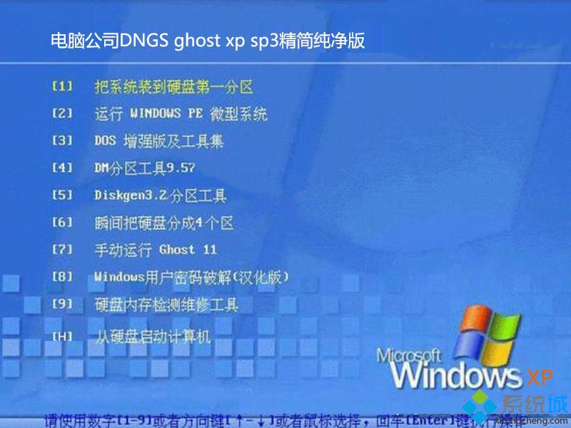 電腦公司DNGS ghost xp sp3精簡純凈版